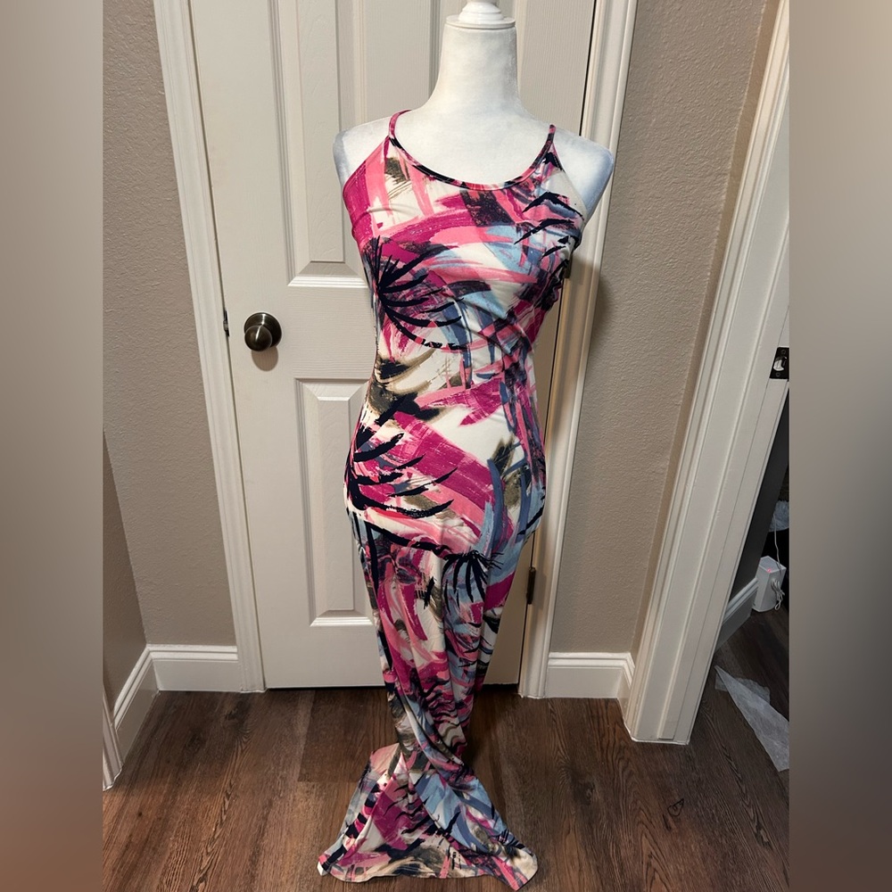 Vibrant Abstract Maxi Dress